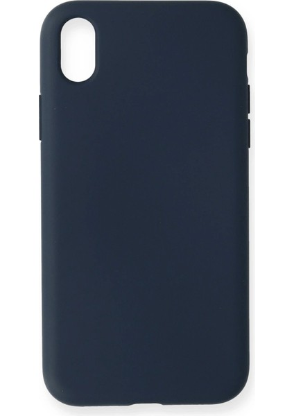 iPhone Xr Kılıf Nano Içi Kadife Silikon - Lacivert - A2143-9755
