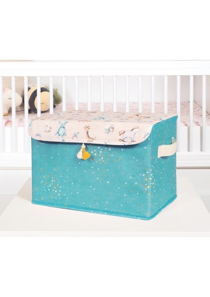 Baby Püsküllü Kapaklı Kutu Düzenleyici Çok Amaçlı Organizer Kutu Maxi Boy (Yeşil) 04232 fiyatları