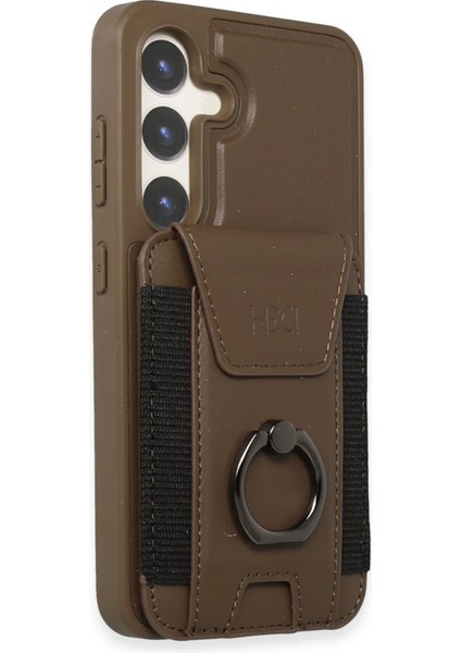 Samsung Galaxy S24 HBC-228 Havana Magnet Kartvizitli Kapak - Titan Gri