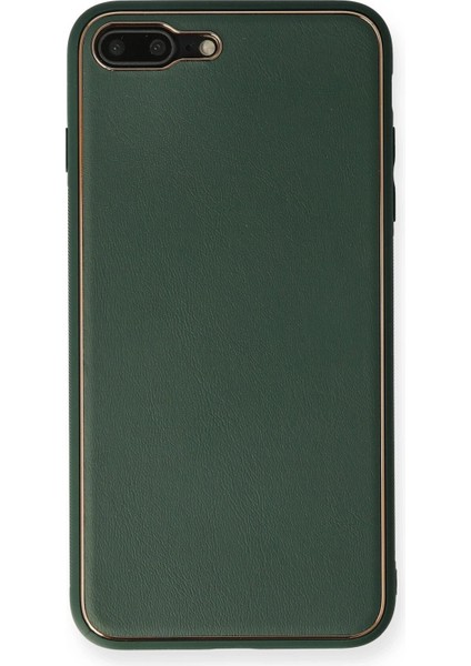 iPhone 7 Plus Kılıf Coco Deri Silikon Kapak - Yeşil - A7660-1936