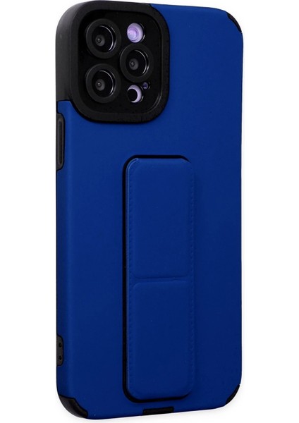 iPhone 12 Pro Max Kılıf Mega Standlı Silikon - Mavi - A8440-7300 fiyatları
