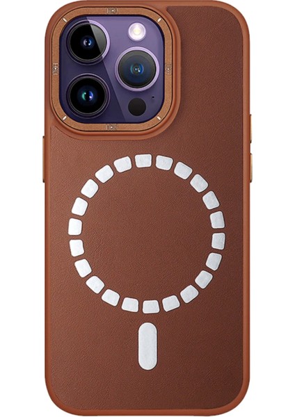 iPhone 13 Pro Kılıf HBC-156 Forum Magneticsafe Kapak - Kahverengi