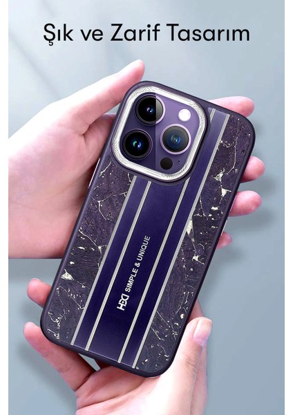 iPhone 15 Pro Max Kılıf HBC-188 Astra Kapak - Derin Mor indirimleri