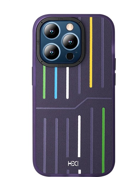 iPhone 14 Pro Max Kılıf HBC-221 Roma Kapak - Derin Mor