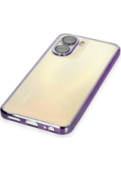 Vivo Y16 Kılıf Lensli Silikon - Mor - A8644-8585 fırsatları
