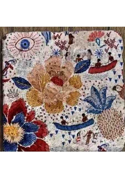 4lü Bardak Altlığı Doğal Taş Baskılı modelleri