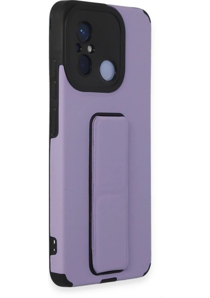 Xiaomi Redmi 12C Kılıf Mega Standlı Silikon - Lila - A4607-3359 fiyatları