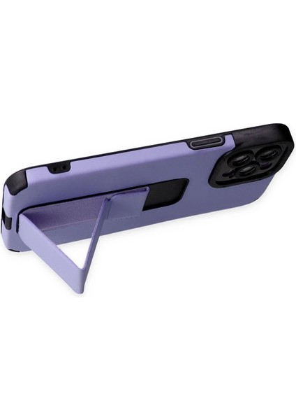 iPhone 12 Pro Max Kılıf Mega Standlı Silikon - Lila - A6744-5824 fırsatları