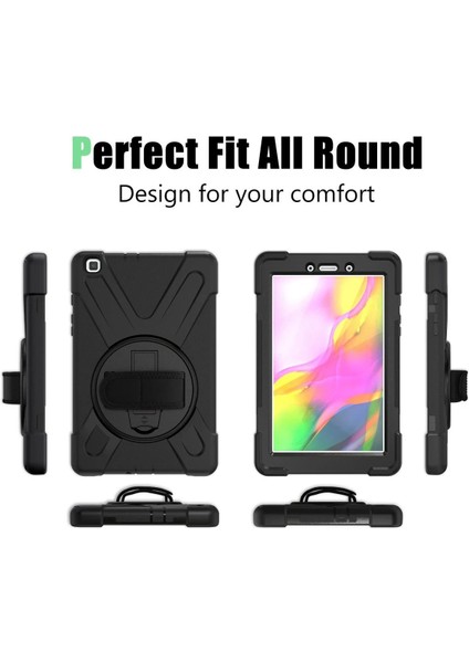 Samsung Galaxy T290 Tab A 8 Kılıf Amazing Tablet Kapak - Siyah - A6257-6566 modelleri