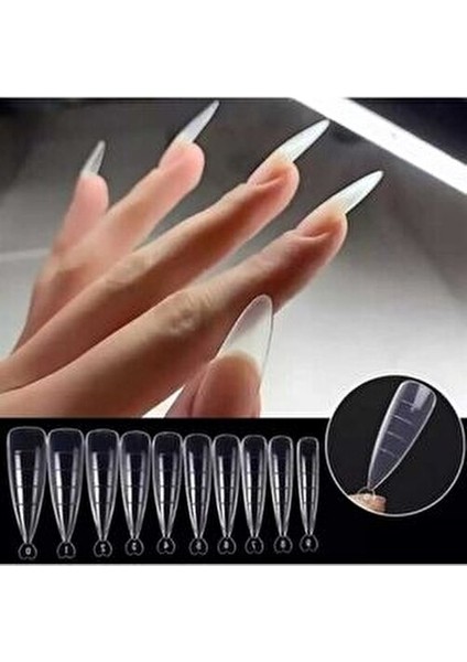 Stiletto Poly Gel Tırnak Kalıpları 120 Adet Şekil ve Kullanım Kolaylığı fırsatları
