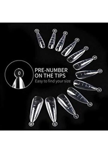 Stiletto Poly Gel Tırnak Kalıpları 120 Adet Şekil ve Kullanım Kolaylığı