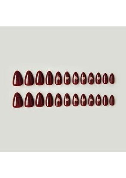Takma Tırnak Seti Zararsız Yapıştırıcı ile 24 Adet Farklı Desen ve Renk