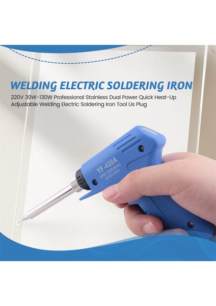 220V 30W-130W Profesyonel Paslanmaz Çift Güç Hızlı Isı Up Ayarlanabilir Kaynak Elektrikli Havalandırma Demir Aracı Abd Fişi (Yurt Dışından) fırsatları