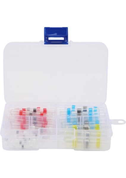 50PCS Lehim Sızdırmazlık Kablosu Konnektörü Sopoby Lehim Contası Isı Büzülme Popo Konektörleri Terminaller Bakır (23RED 12 Blue 10WHITE 5yellow) (Yurt Dışından)