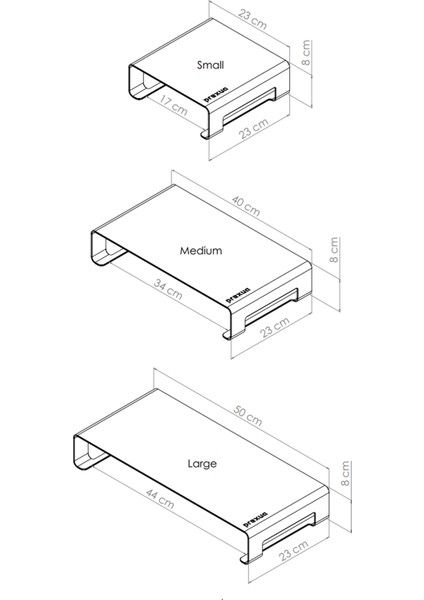 Riser Masaüstü Monitör Standı - Monitör Yükseltici - Siyah - Small - RSR8023BL indirimleri