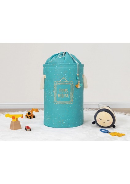 Baby Kullanımı Kolay Desenli Taşınabilir Torbalı Yuvarlak Sepet(Yeşil) 04270 fiyatları