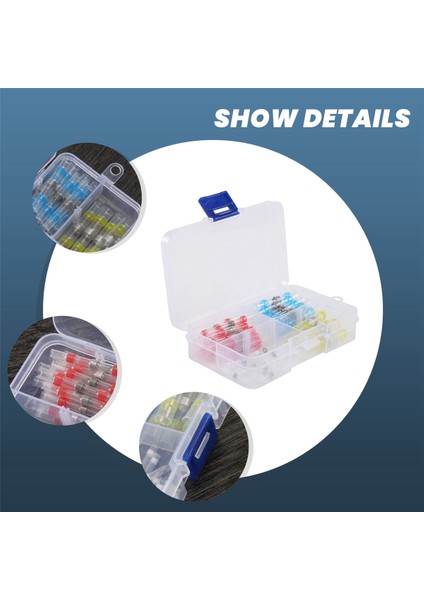 50PCS Lehim Sızdırmazlık Kablosu Konnektörü Sopoby Lehim Contası Isı Büzülme Popo Konektörleri Terminaller Bakır (23RED 12 Blue 10WHITE 5yellow) (Yurt Dışından) indirimleri