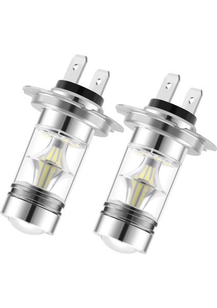 1 Çift Yüksek Güçlü LED H7 Ampul 100W 20W 20W Araba Sis Far Farlar 6000K Beyaz (Yurt Dışından) modelleri