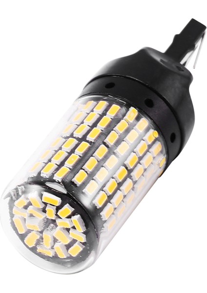 4pcs Süper Parlak Kanbus T20 7440 W21W WY21W 144-SMD Ters Işık Dönüşü Sinyal Ampulleri Siyah Kabuk (Sarı Işık) (Yurt Dışından) modelleri