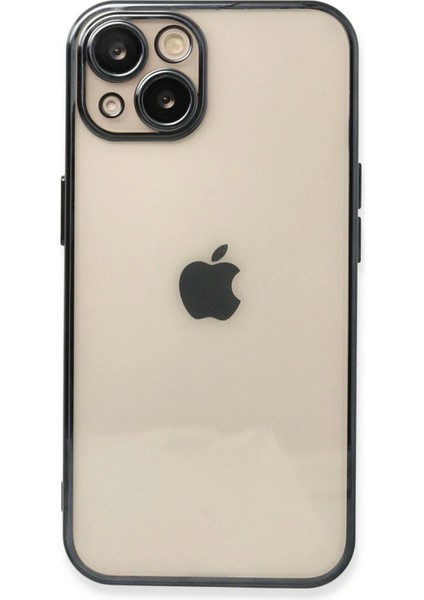 iPhone 14 Kılıf Lensli Silikon - Siyah - A4068-9791