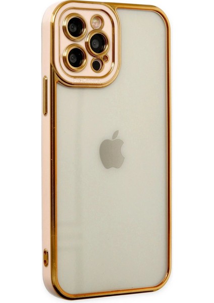 iPhone 12 Pro Max Kılıf Liva Lens Silikon - Rose - A1244-2307