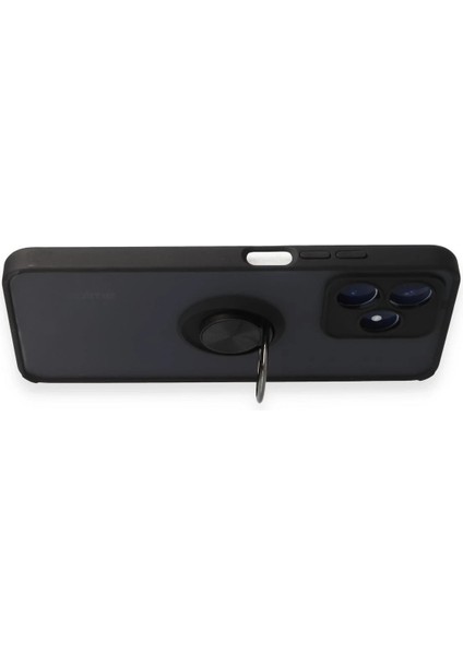 Realme C53 Kılıf Montreal Yüzüklü Silikon Kapak - Siyah - A9909-2749 modelleri