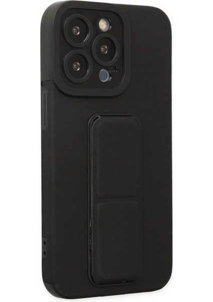 iPhone 13 Pro Max Kılıf Mega Standlı Silikon - Siyah - A8737-5216 indirimleri