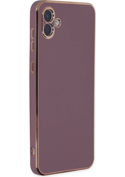 Samsung Galaxy A04 Kılıf Volet Silikon - Mor - A3696-9533