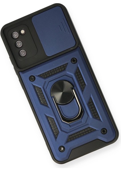Samsung Galaxy A03S Kılıf Pars Lens Yüzüklü Silikon - Lacivert - A6249-9169 modelleri
