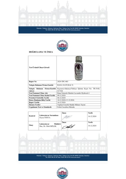 %100 Saf Lavanta Suyu – Organik Lavandula Angustifolia Hidrosol – Yatıştırıcı & Tonik Etkili – 50 ml -100 ml – Rana Naturals