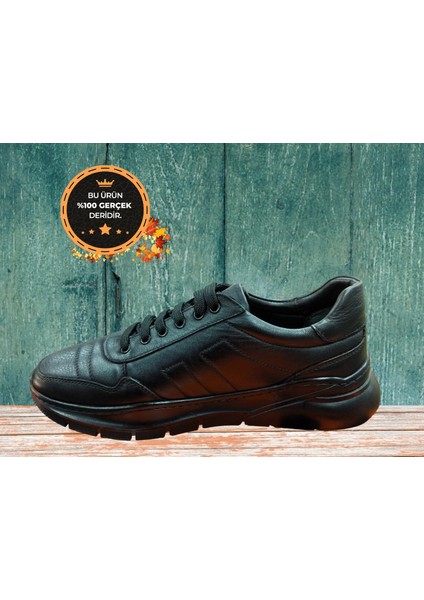 T-2030 Hakiki Deri Ortopedik 4 Mevsim Erkek Casual Ayakkabı
