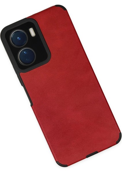 Vivo Y16 Kılıf Loop Deri Silikon - Kırmızı - A6526-1756 modelleri