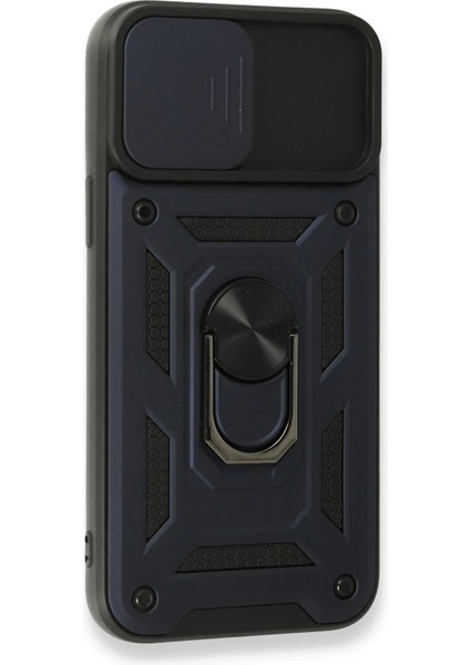 iPhone 15 Pro Max Kılıf Pars Lens Yüzüklü Silikon - Lacivert - A2169-6482 modelleri