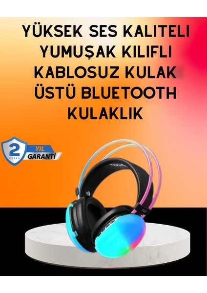 Ipx4 Suya Dayanıklı Kablosuz Kulak Üstü Gaming Kulaklık