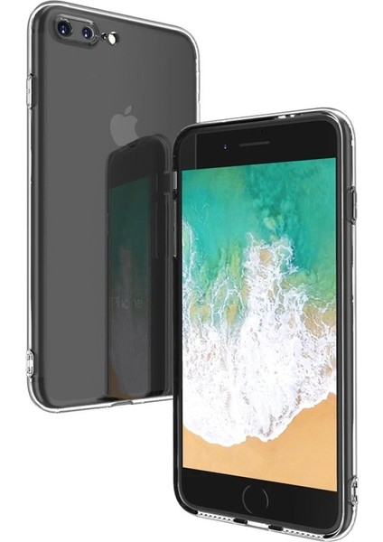 iPhone 8 Plus Kılıf Deluxe 2mm Şeffaf Silikon - A1642-4868 modelleri