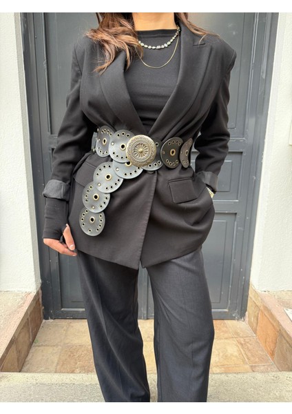 Tokyo Siyah Halka Kemer