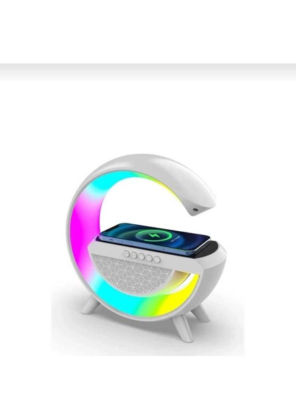 Kablosuz Şarj Aleti - Hoparlör Işıklı Masa Lambası fırsatları