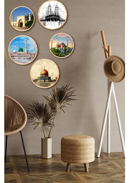 Notpa Dekorize Mdf 5 Parça 5 Mescid Çerçeve Görünümlü Tablo Set 5007 50 x 70 fiyatları