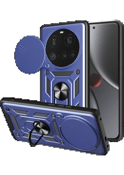 Xiaomi Mi 15 Ultra Kılıf Pars Lens Yüzüklü Silikon - Lacivert - A5848-5741