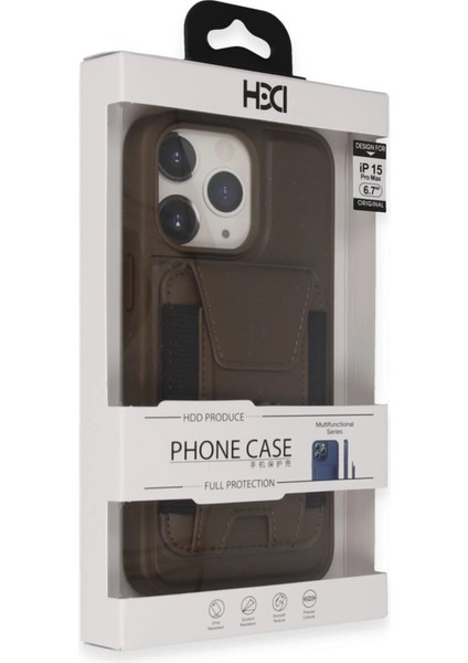 iPhone 14 Pro Max HBC-228 Havana Magnet Kartvizitli Kapak - Titan Gri modelleri