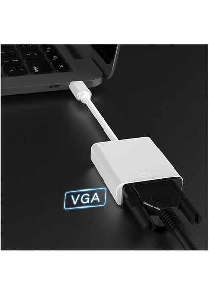 USB Type C To VGA Çevirici Dönüştürücü Kablo Type-C Macbook (Telefonlar ile Uyumlu Değildir) indirimleri