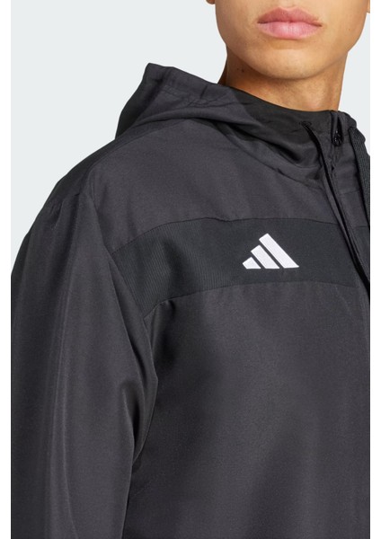Tiro 25 Essentials Woven Siyah Kapşonlu Eşofman Üstü JC5435