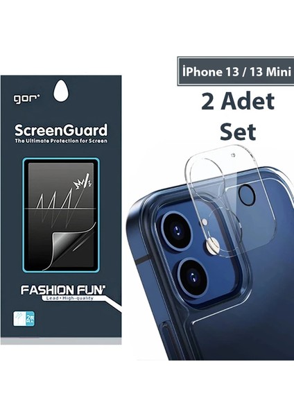 Gor Iphone 13 /13 Mini Best Full Tempered Cam Kamera Koruyucu 2ADET SET-(1903) - A1342-1041