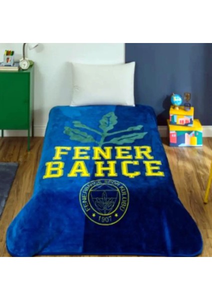 Taraftar Lisanslı Tek Kişilik Battaniye (160X220)-FENERBAHÇE Palamut Logo