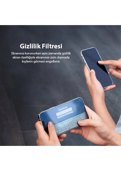 Baseus iPhone 13 Mini 0.23MM Gizlilik Hayalet Full Ekran Koruyucu 2 Adet SET-(1903) - A6429-7376 modelleri