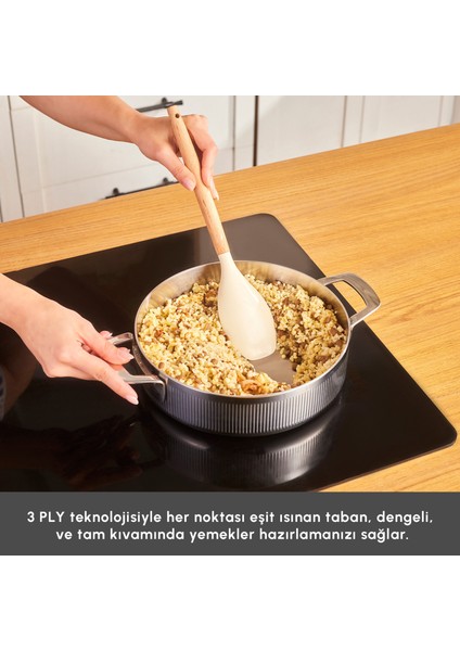Power Steel 316+ 3ply Apollo Indüksiyon Tabanlı 8 Parça Çelik Tencere Seti