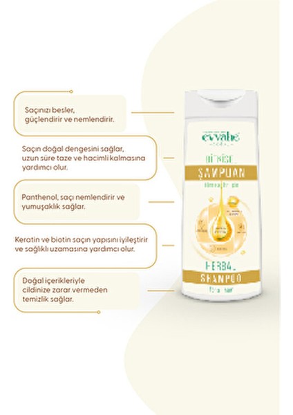 Bitkisel Şampuan Tüm Saç Tipleri İçin Güçlendirici Etki 290 ml modelleri