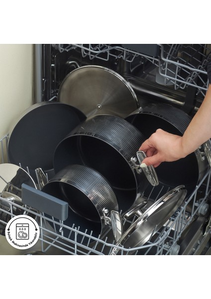 Plasma Steel 316+ 3ply Apollo Indüksiyon Tabanlı 7 Parça Çelik Tencere Seti