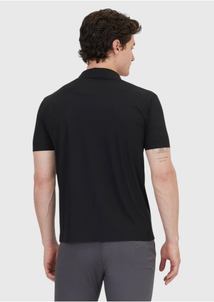 Siyah Düz Polo Yaka T-Shirt indirimleri