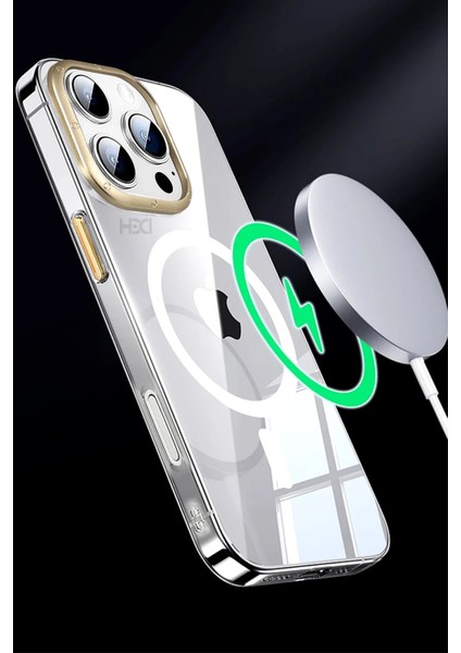 iPhone 16 Pro HBC-306 Aden Pc Magsafe Kapak - Kahverengi